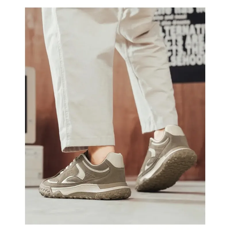 

Woman's Mixed Colors Vulcanized Shoes Autumn New Cowhide Leather Splicing Women Sneakers Campus Student Casual Board Shoes Mujer