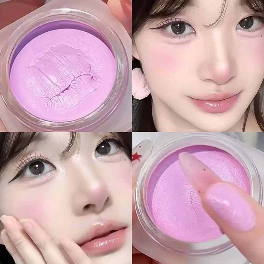 Monochrome Blush Matte Natural Cheek Color Brightening Face กันน้ํา Facial Contouring แต่งหน้า Blush Powder แต่งหน้าแบบนุ่ม