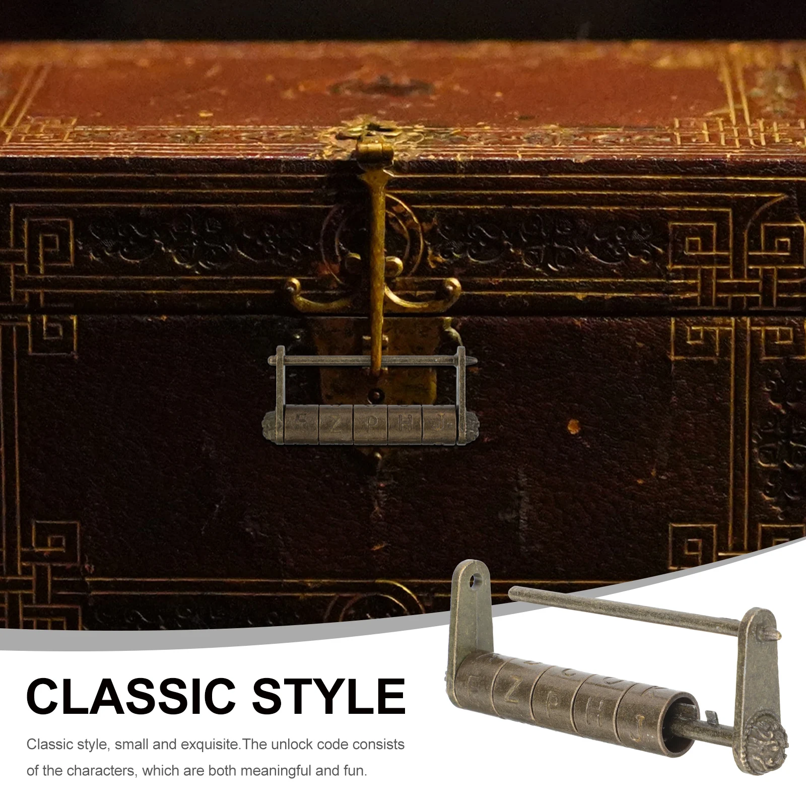 

Retro Password Vintage Combination Padlock for Suitcase Drawer Jewelry Box Cabinet Gift Security Metal Lock Classic
