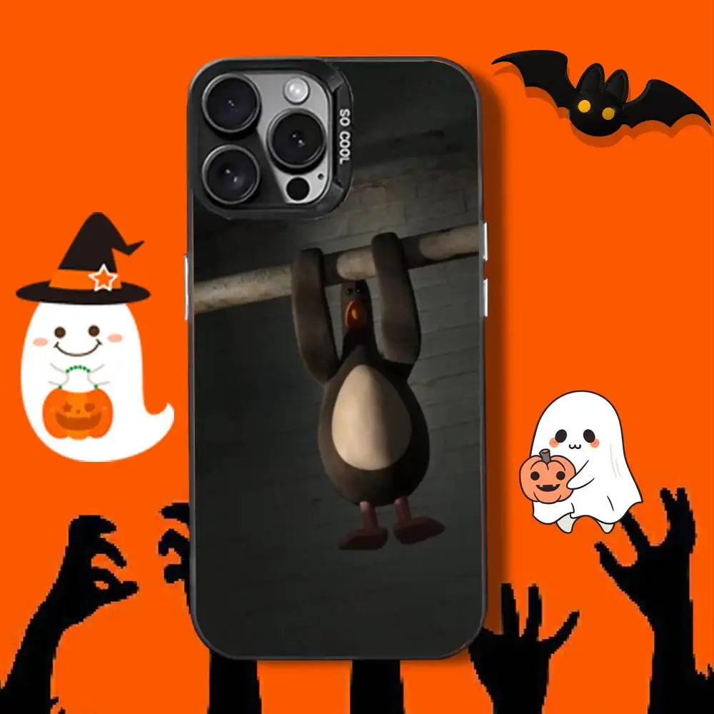 حافظة هاتف WallaceS Gromits Feathers-s لهاتف iPhone 16,12,13,17,15,1,11,Mini,Pro,SE,XS,MAX,غطاء سيليكون أسود غير لامع