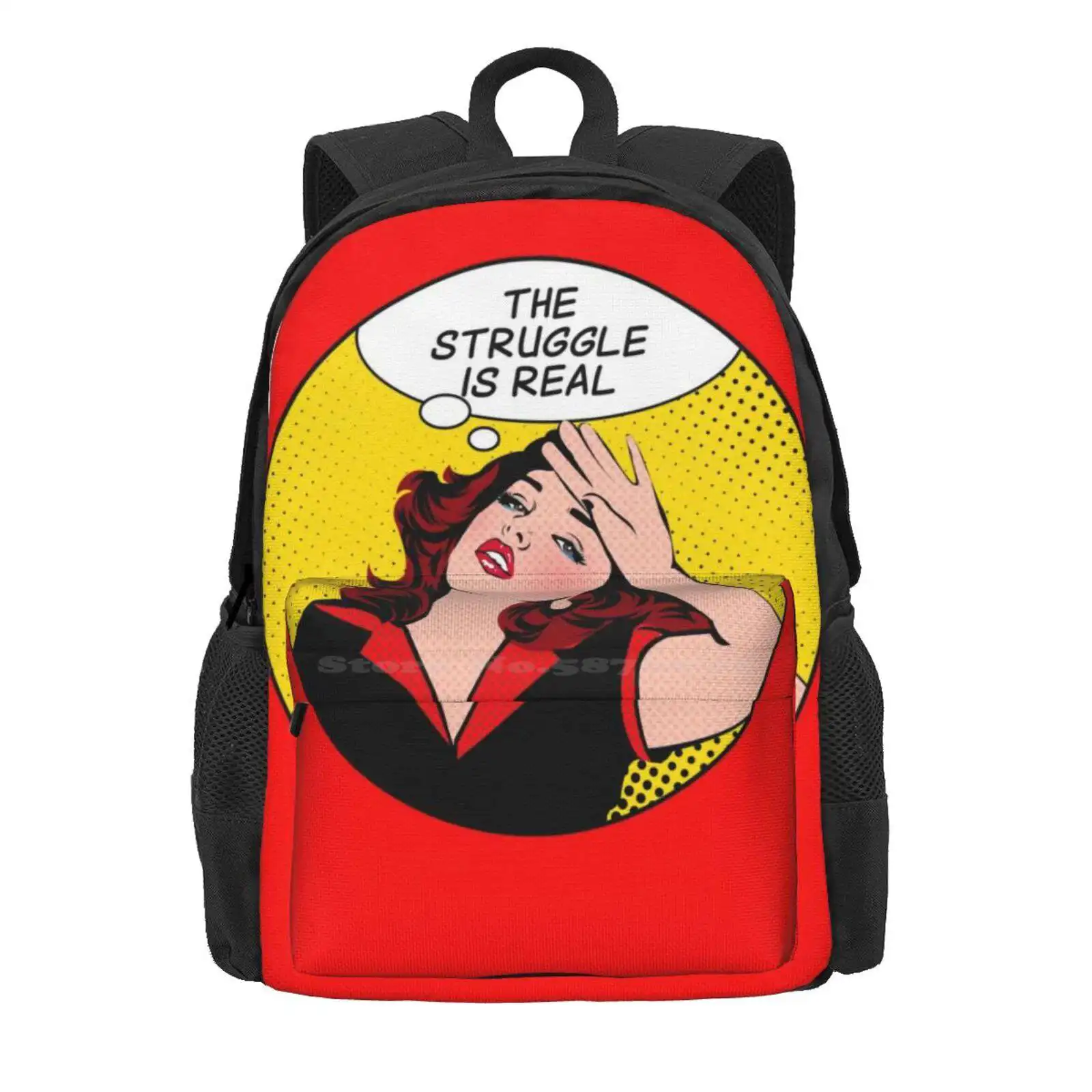 The Struggle Is Real - Funny Retro Sticker Gift For A Millennial Hot Sale Schoolbag Backpack Fashion Bags Superhero Comic