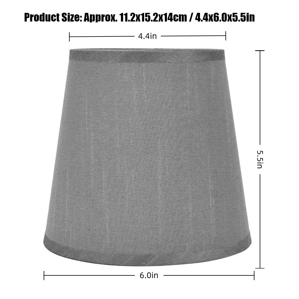 2PCS Simple Clip On Design Lampshade Fabric Lightweight Lamp Cover Small Lamp Shades Table Lamp