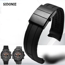 Silicone Watch Strap for Citizen City Air Eagle Jy8035-04e 8030 Waterproof Sweat-Proof Rubber Male Silicone Parts 23mm