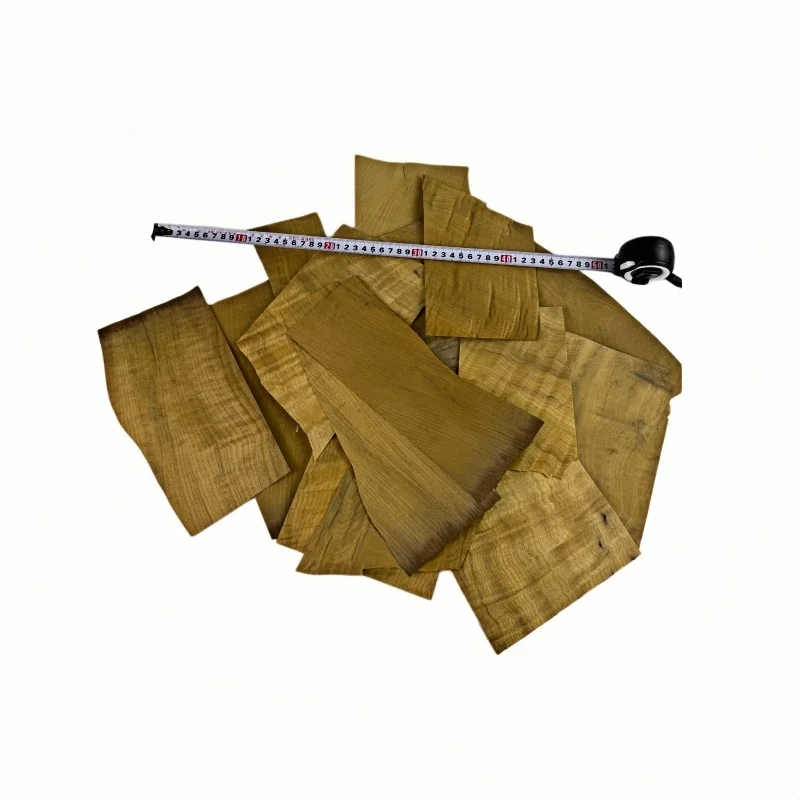

0.5mm Natural Gold-Nanmu Burl Veneer Scraps Pack, DIY Burl Marquetry Pack, Handcraft Wood Chip Material Assortment Exotic Veneer