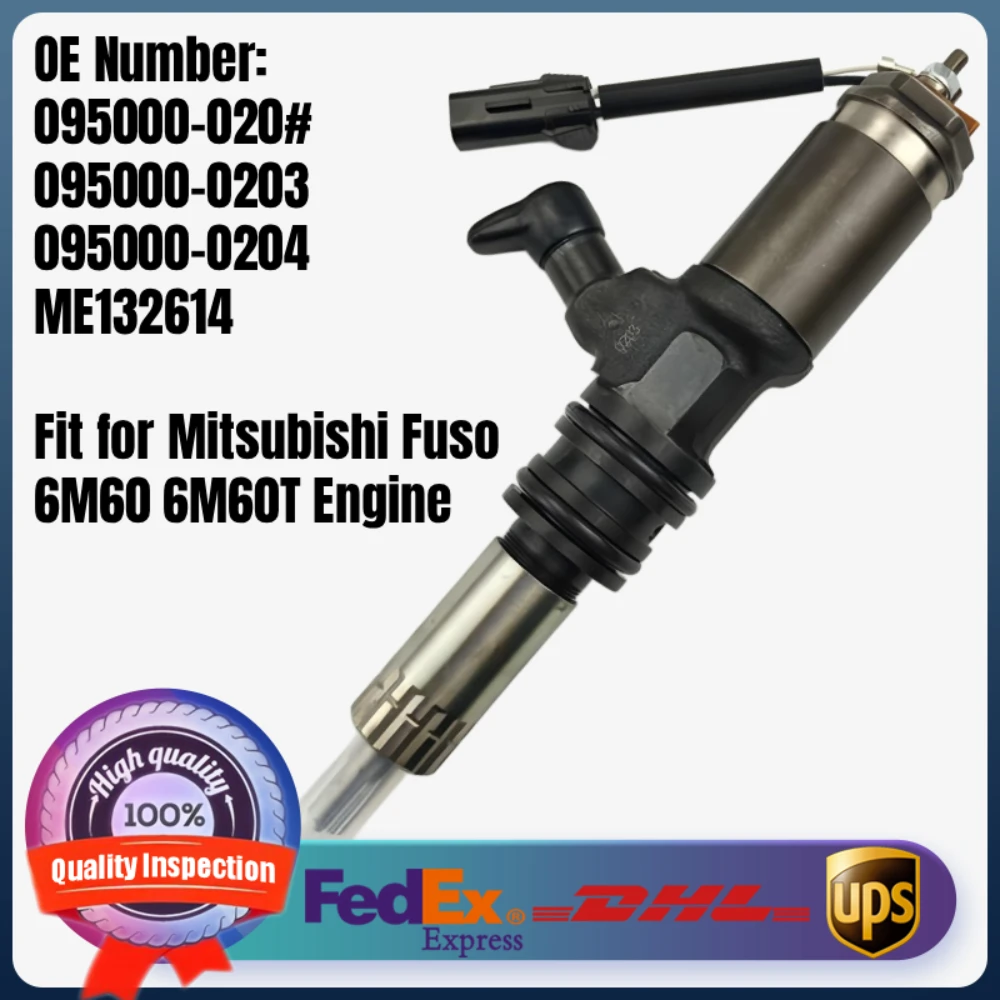 Wtryskiwacz paliwa Common Rail 095000-0203 095000-0204 095000-020 #   ME132614 do silnika Mitsubishi Fuso Truck FH FK FM 6M60 6M60T