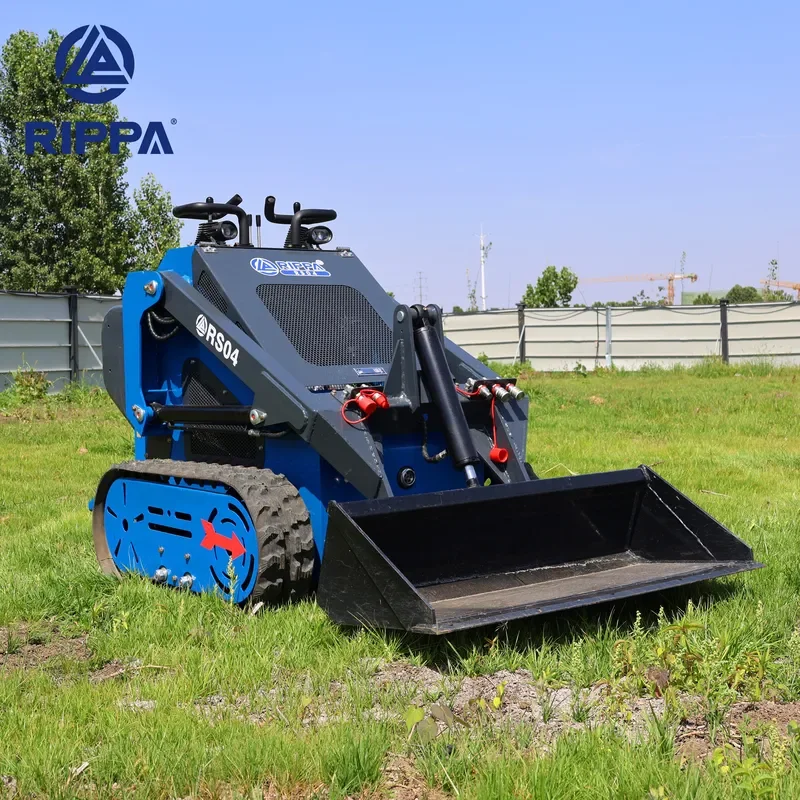 China Factory All Terrain Small Skidsteer Rubber Tracked RS04 Mini Skid Steer Loader EPA Engine Front Loader Pump