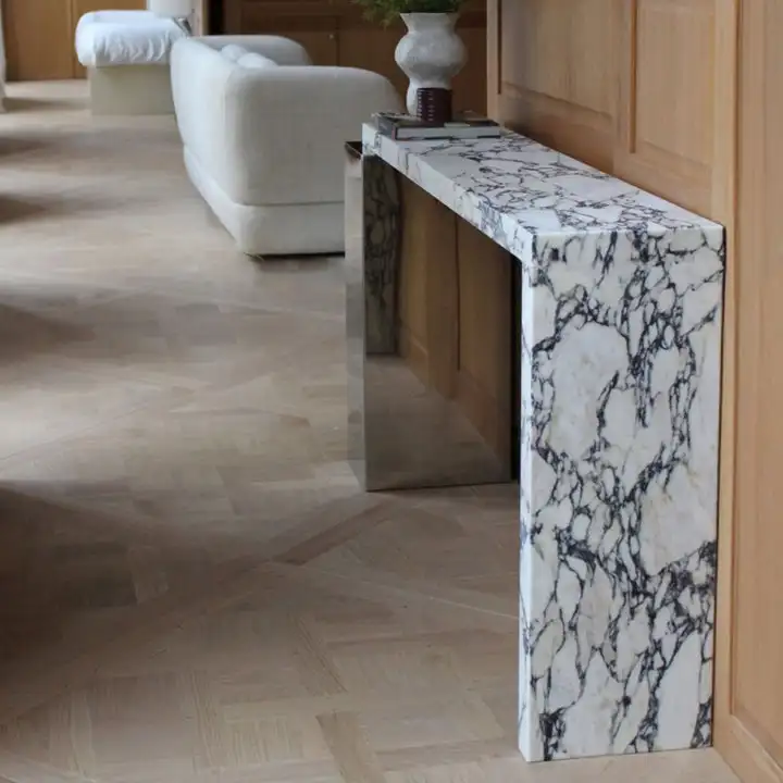 Home decoration Nordic style Modern stone, furniture Arched entrance channel Marble decoration Console table