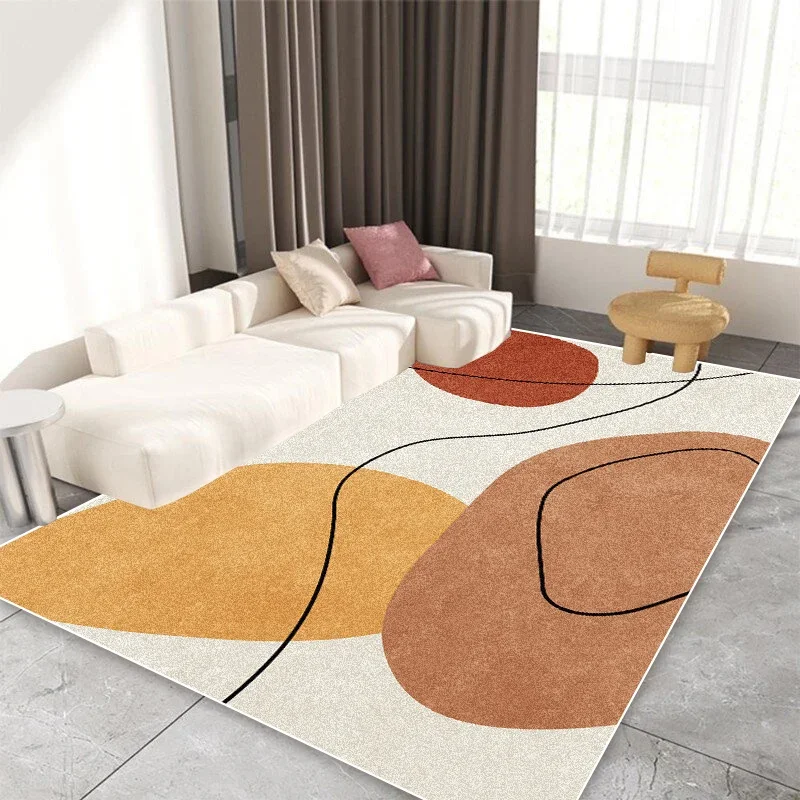 Modern Cream Style Carpet Living Room Home Decoration Washable Non-slip Sofa Large Rug 160x230 Bedroom Children Bedside Foot Mat