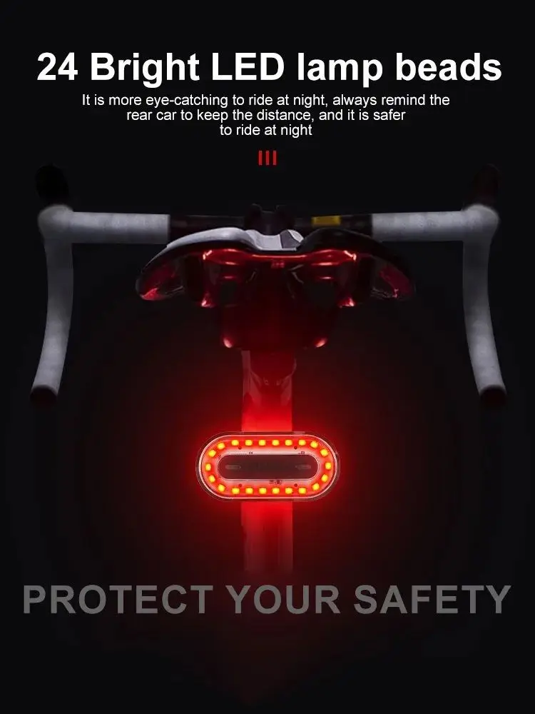 AliExpress Bicycle Lights RGB Bike Tail Light 600 mAh 14 Lighting Mode Rainbow LED Warning USB Waterproof Helmet Scooter Rear Taillight