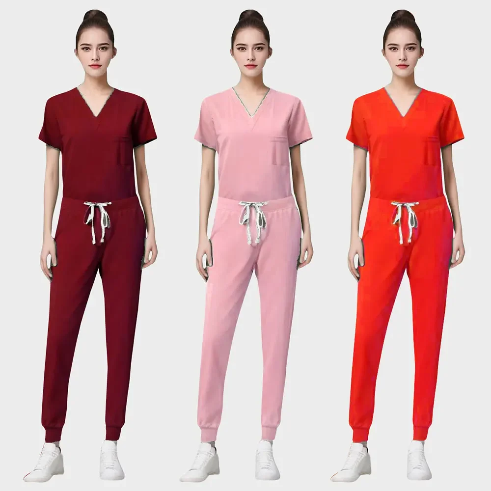 Le donne all'ingrosso indossano tute Scrub medico ospedaliero uniforme da lavoro medico chirurgico multicolore Unisex accessori per infermiere uniformi
