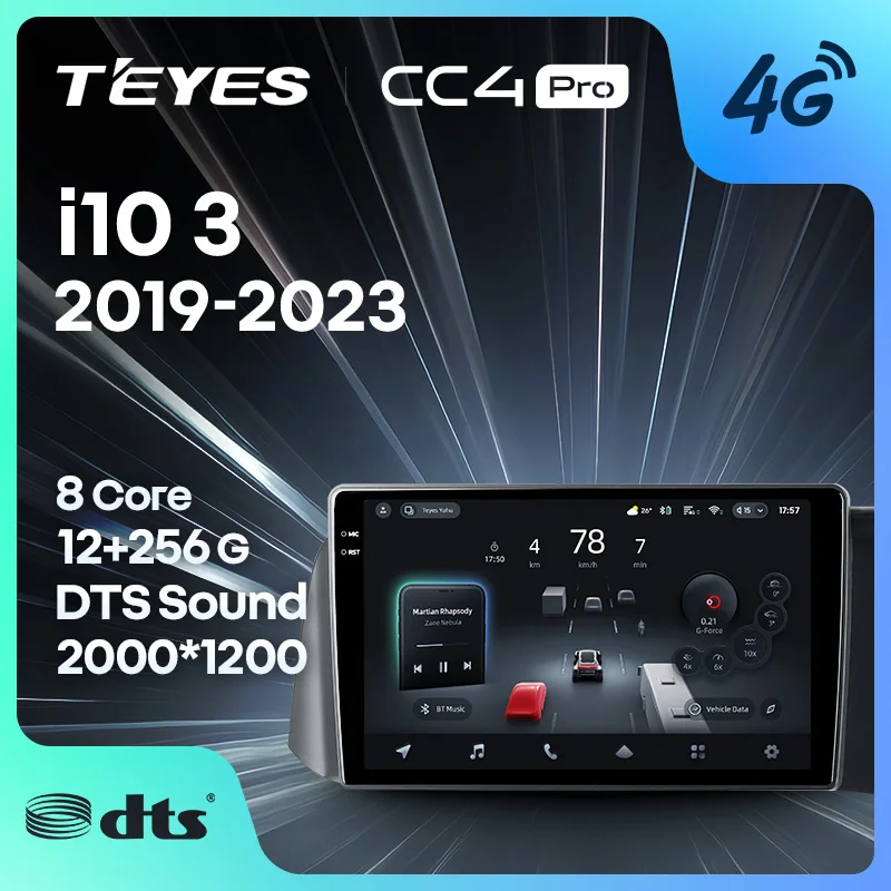 TEYES CC4 PRO For Hyundai i10 3 2019-2023 Right hand drive CarPlay Radio Multimedia Stereo Car play Android Auto 2DIN Autoradio