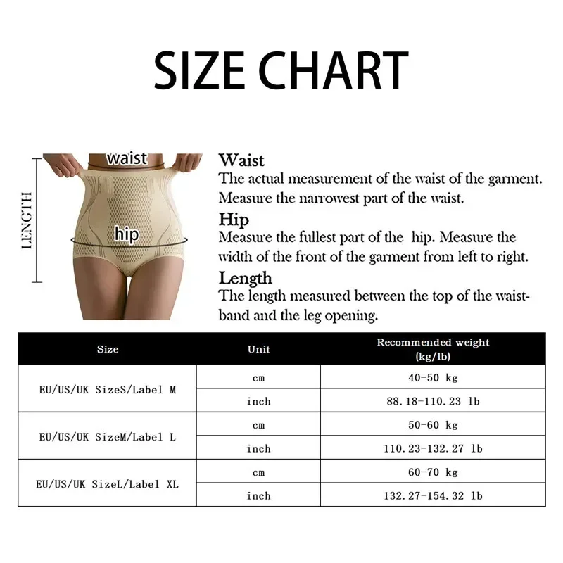 1 X Ice Silk Shapewear Panty High Waisted Tummy Tucking & Hip Lifting Fiber Repair Shaping Panty Postpartum Girdle Body Panty