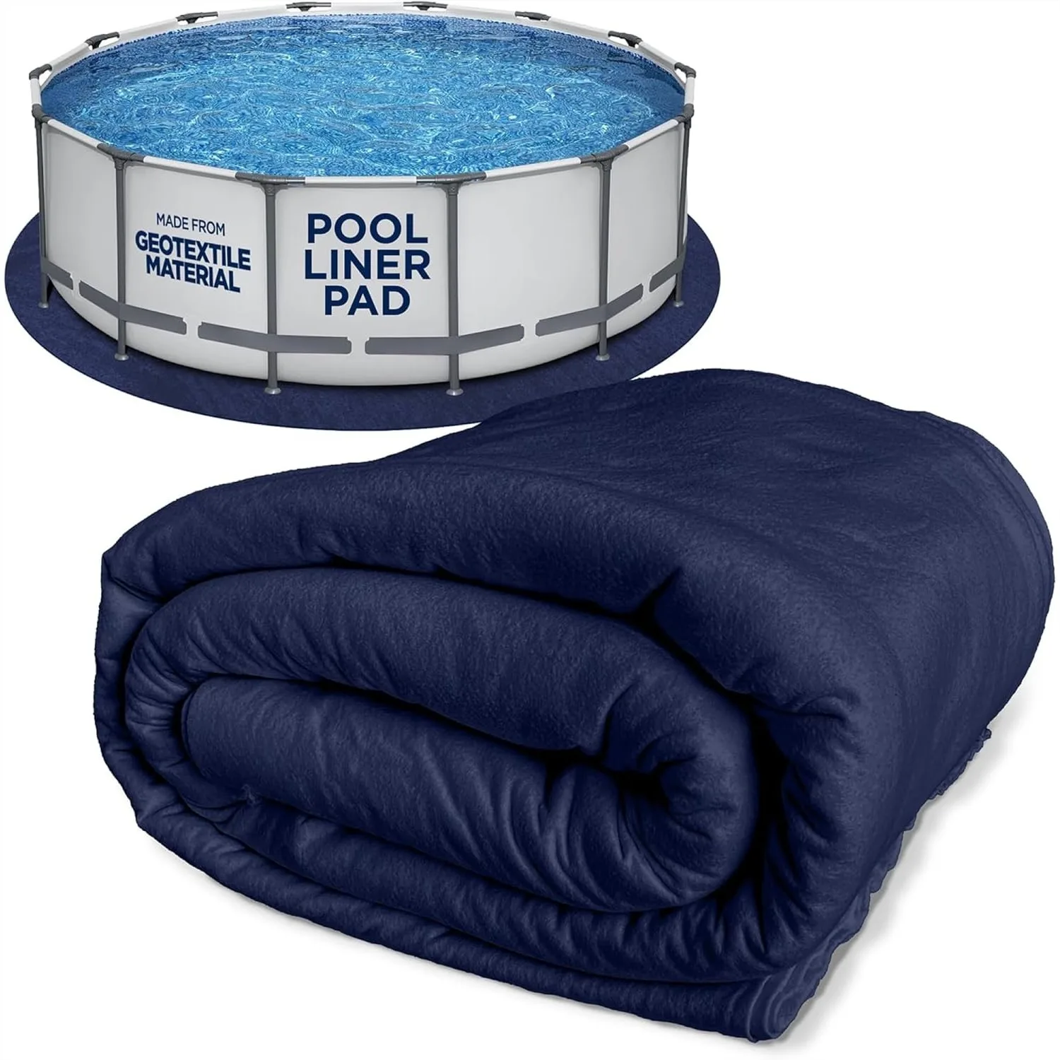 15-Foot Round Pool Liner Pad for Above Ground Pools - Durable Geotextile Protection