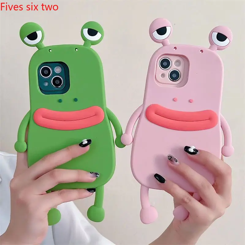 

3D Cute Frog Strap Lanyard Phone Case For Xiaomi Redmi Note 14 Pro Plus 14S 15C 14C 13C Mi 15T 14T Poco M7 X7 F7 Soft Back Cover
