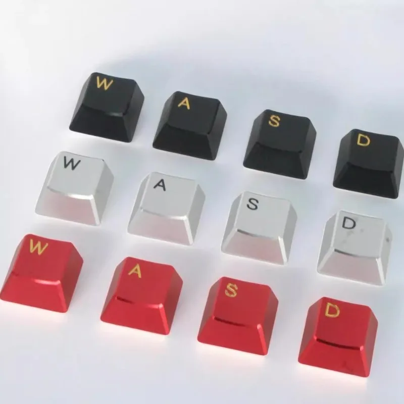 

Aluminum Keycaps Custom Metal Cherry Keyboard Caps Silver Black WASD Direction Keycaps for Mechanical Keyboard Game Accessories