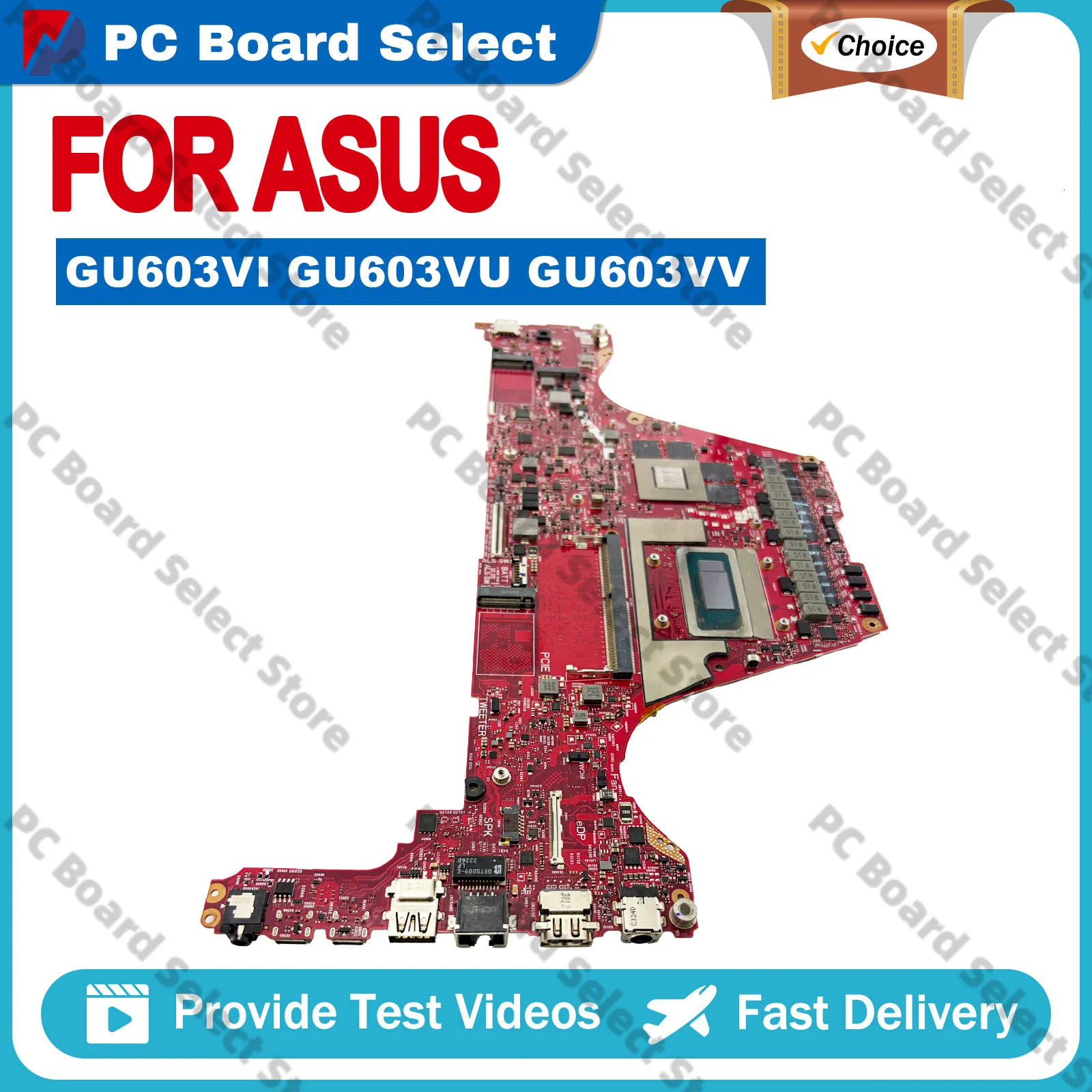 6050A3445001 Laptop Motherboard For ASUS ROG Zephyrus M16 GU603V GU60VU GU603VV Mainboard With  13th Gen i5 i7 i9 100% tests OK