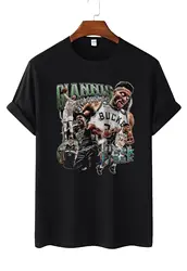 Giannis Antetokounmpo T Shirt Basketball Classic 90s long or short sleeves