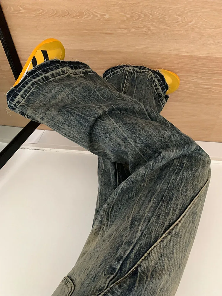 Vaqueros de pierna ancha de cintura alta para mujer, pantalones largos adelgazantes holgados de cintura alta, pantalones vaqueros ajustados con campana, Faion de otoño de talla grande