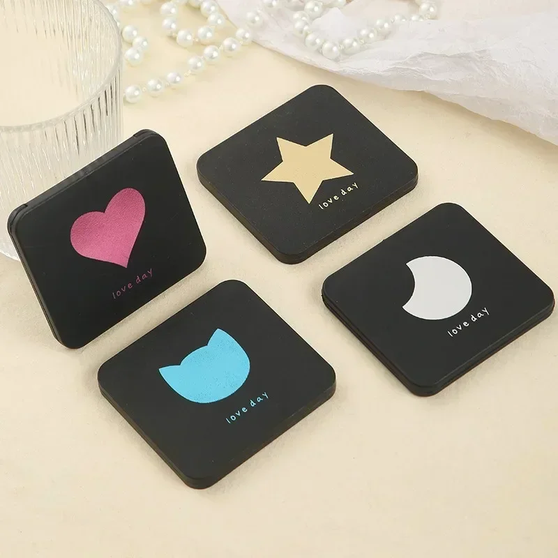 Foldable Makeup Mirror Mini Square Makeup Vanity Mirror Portable Hand Mirrors Double-side Compact Mirror Pocket Cosmetic Mirrors