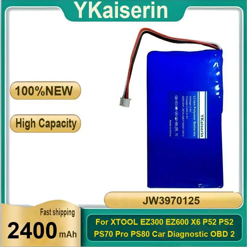 

2400 мАч для Xtool EZ300 EZ600 X6 P52 PS2 PS70 Pro Ps70pro PS80 Автомобильная диагностика OBD2 Obd 2 Быстрая доставка Аккумулятор JW3970125