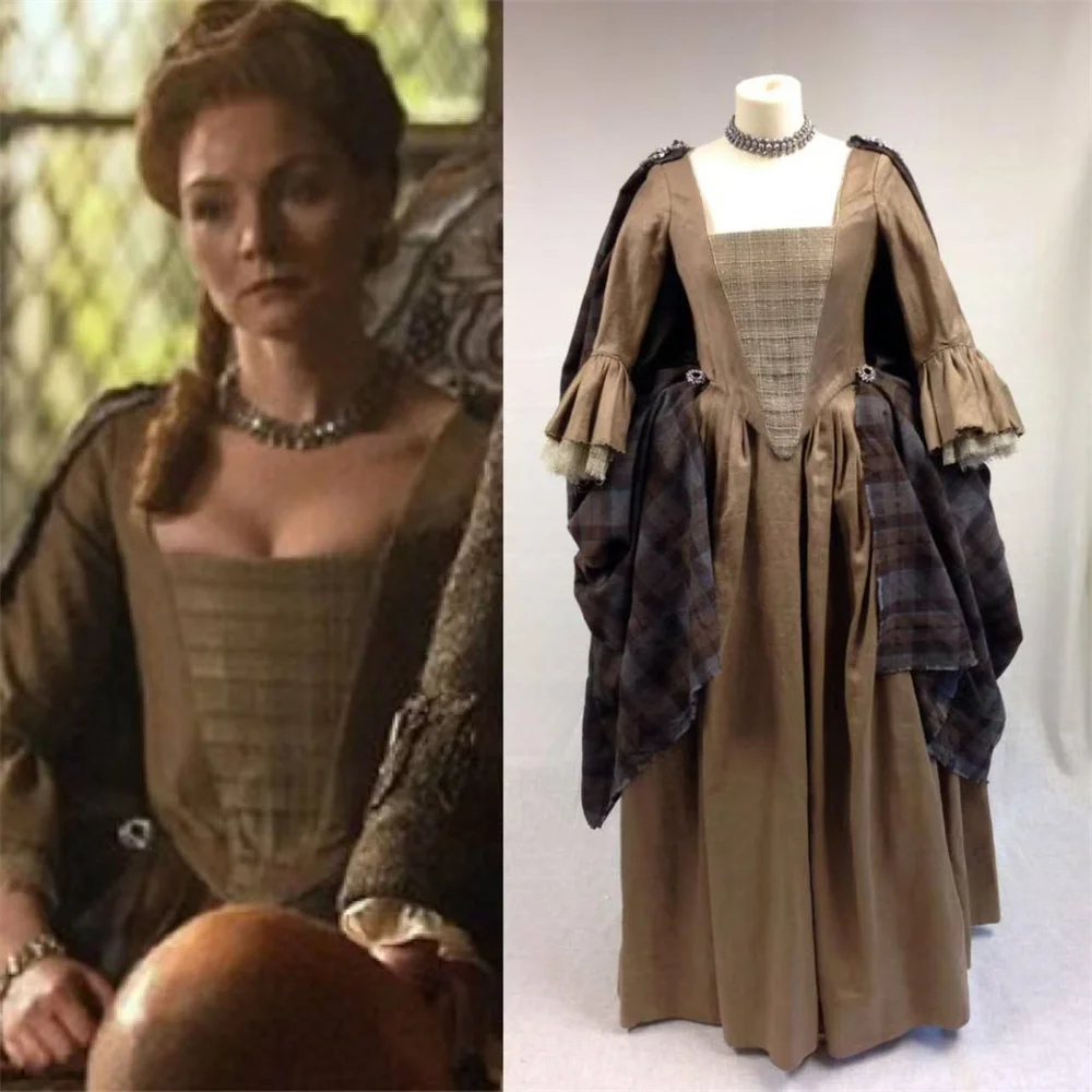 Outlander Letitia MacKenzie Cosplay Costume Women Gothic Scottish Highlands Dress Halloween  Party Outfits