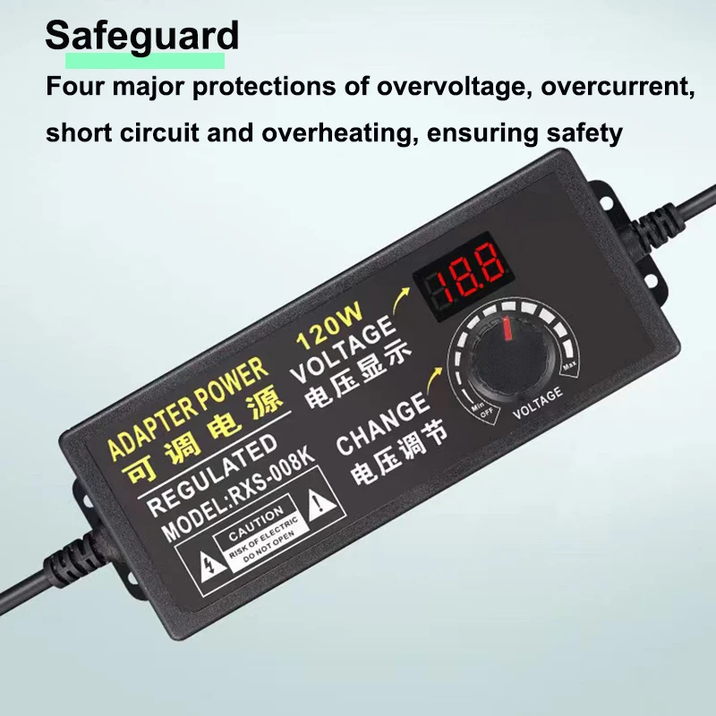 Adjustable AC To DC Power Supply 3V 6V 8V 9V 12V 15V 18V 24V 2A 3A 5A 10A Power Supply Adapter Universal 220V To 12V 24V Volt