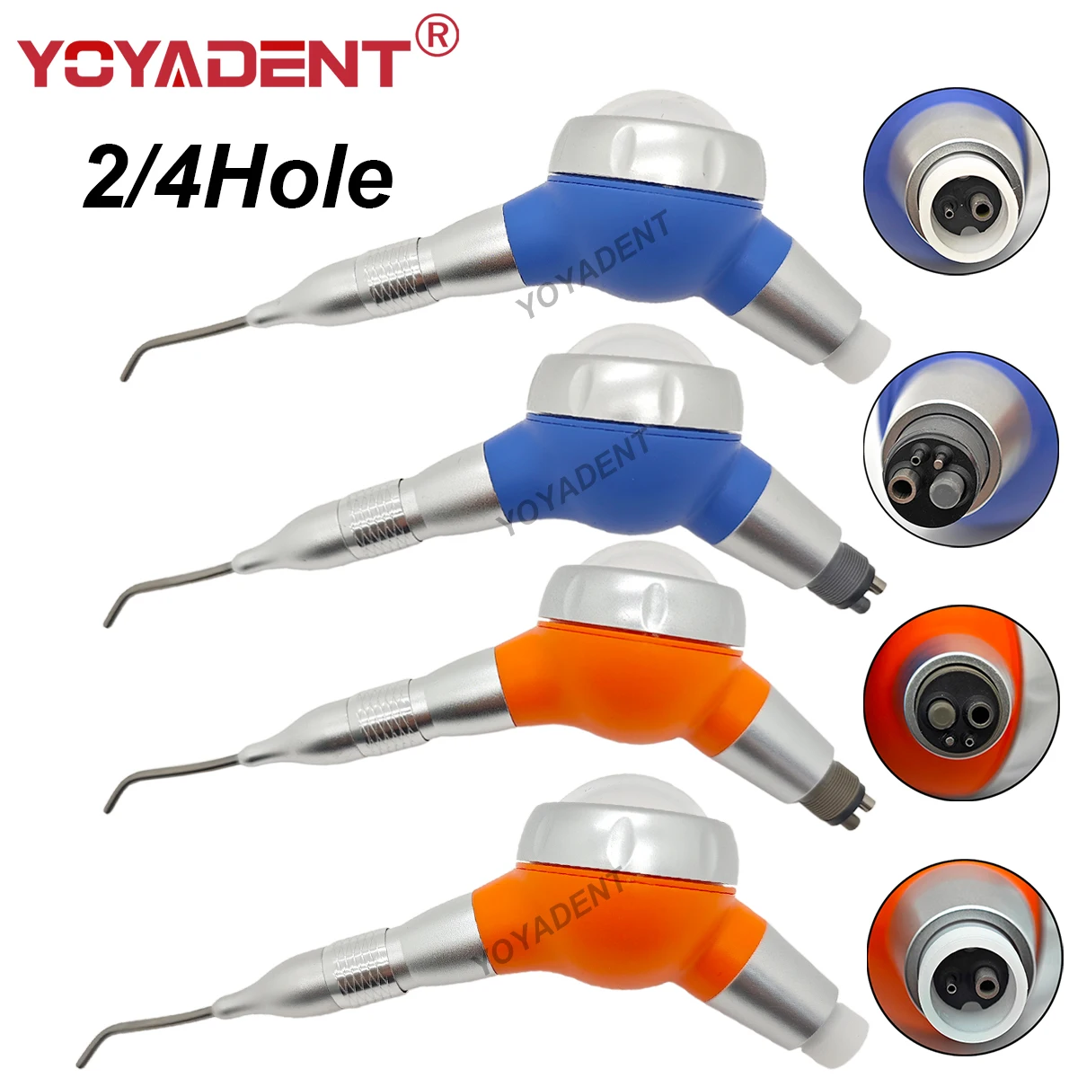 

2/4Hole Dental sandblasting scaler Oral sandblasting gun powder nozzle Teeth whitening and smoke stain removal instrument