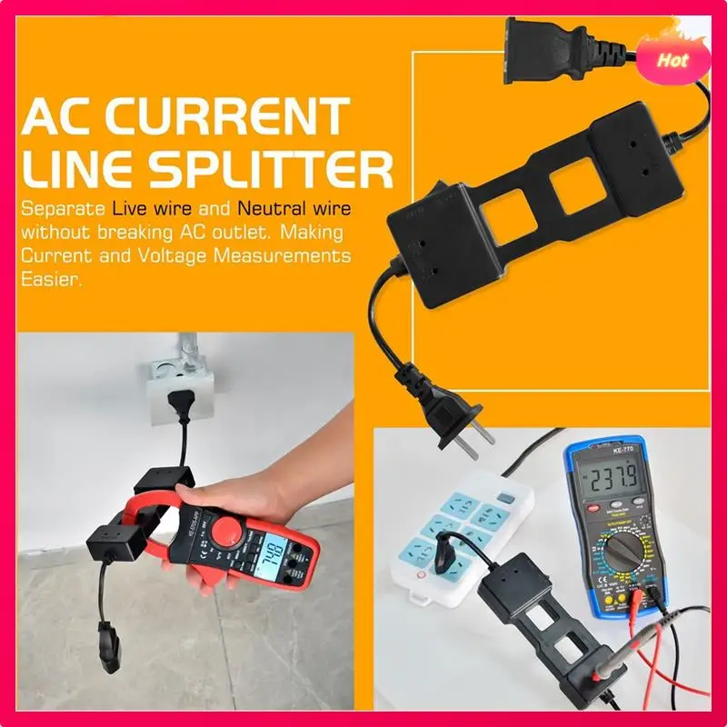 Divisor de linha ABYP 7400A para amperímetro de braçadeira ou para multímetro, valor atual de um único fio interno Widedemand