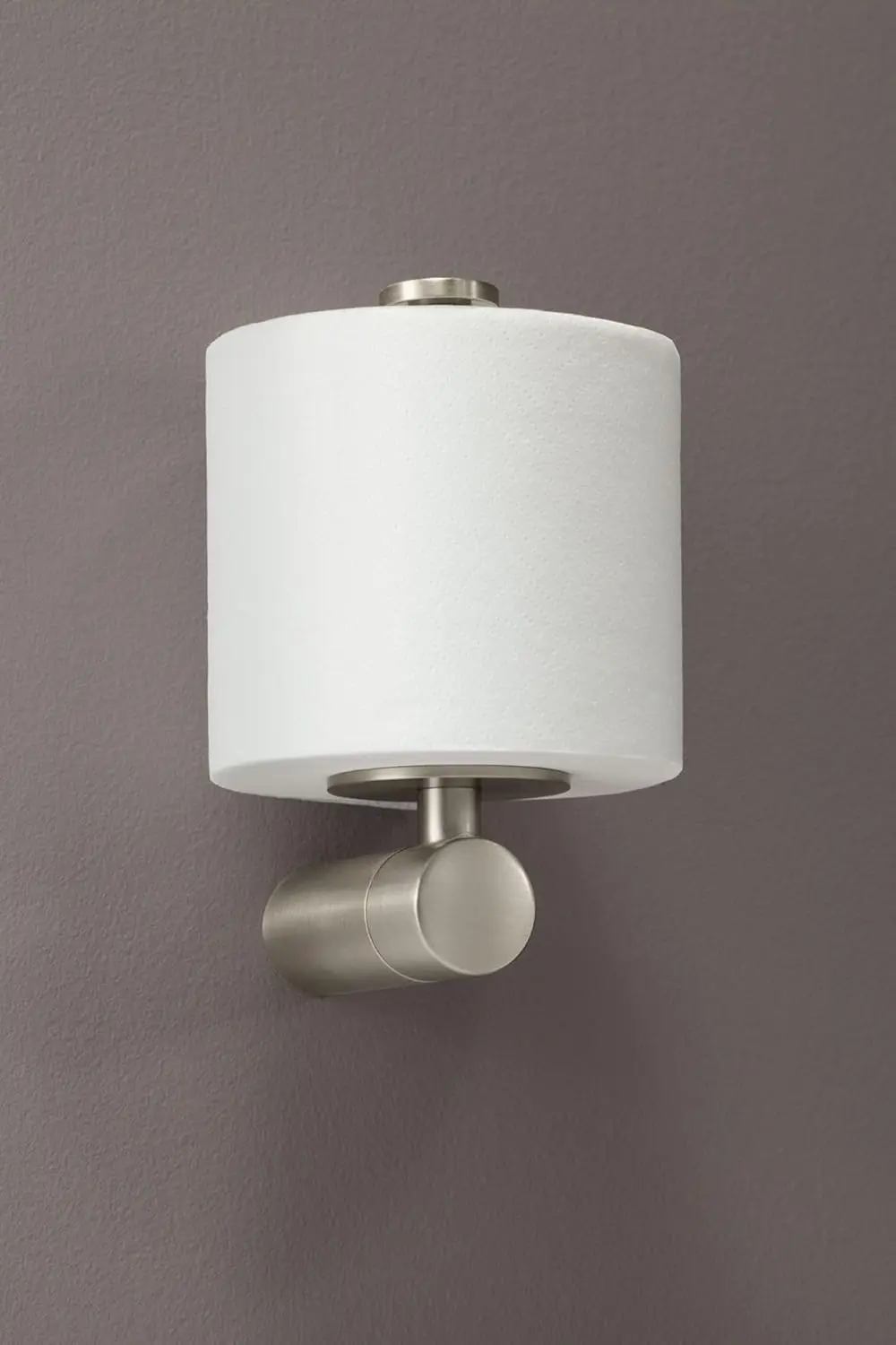 YB0409BN シングルポストモダントイレットペーパーホルダー、ブラッシュドニッケル