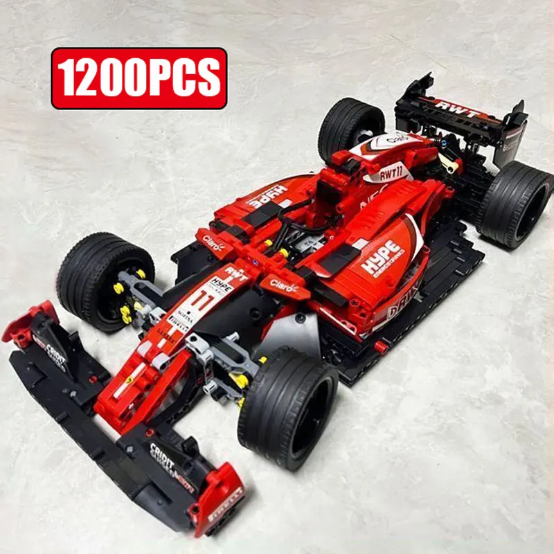 High-Tech Formula F1 Building Blocks Technical Car City Super Sports Racing Vehicle MOC Bricks Toys For Kids Boyfriend Gifts