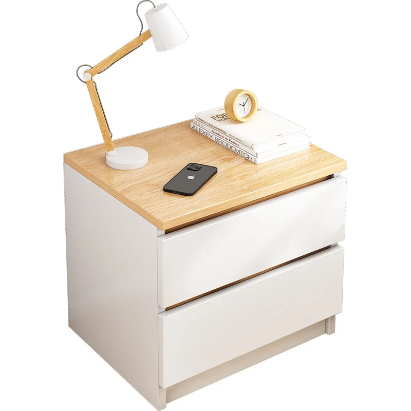 

Bedside tables are simple and modern, small household, storage lockers, simple bedrooms, shelves