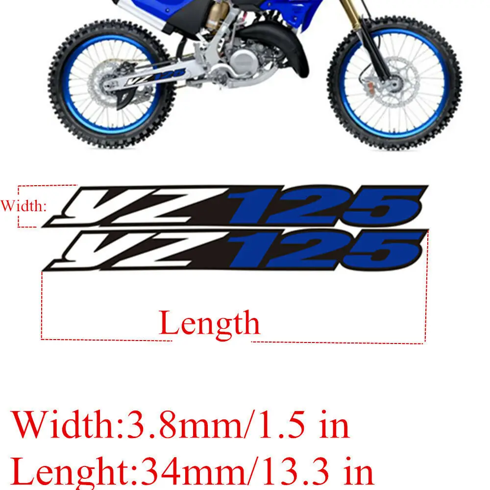 오토바이 스윙 암 체인 드라이브 박스 장식 데칼 반사 스티커, 야마하 YZ125 YZ125X YZ 125 125X 1974-2022 용 액세서리