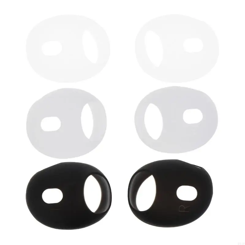 

R9JE 3Pairs For AirPods 2 Silicone Protective Covers Skin Case Earpads Ear Cover