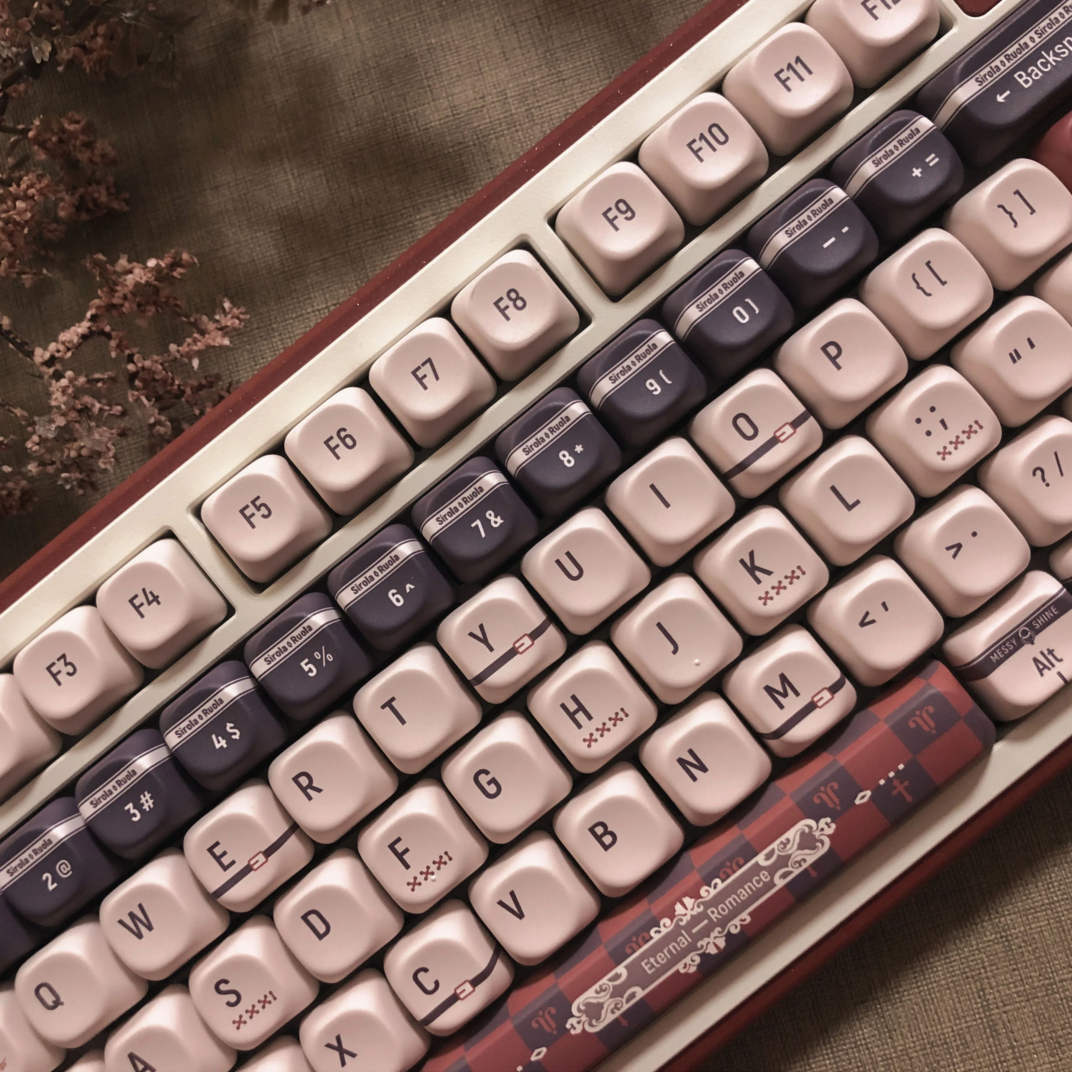 120 Keys Withered Thorns Keyboard Key cap Five Side Dye Sub PBT Keycaps Cherry/MOA Profile for MX Switches Keyboard