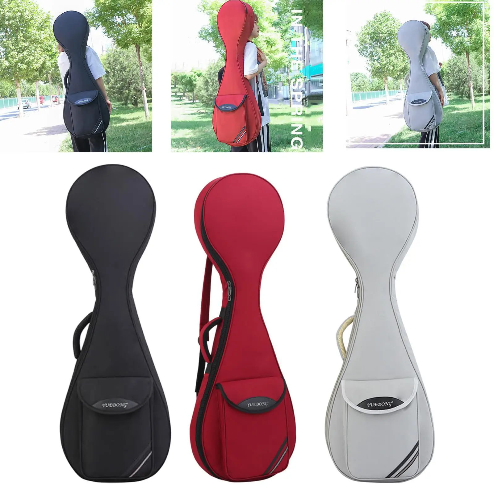 

Pipa Carrying Case Double Shoulder Strap Portable Thick Padded Banjo Gig Bag