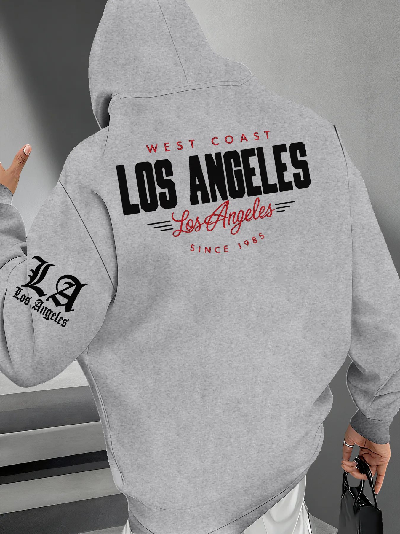 Men's Loose-Fit Fleece-Lined Hoodie – Western-Style Hip-Hop Graphic – Casual Unisex Sweatshirt for Couples