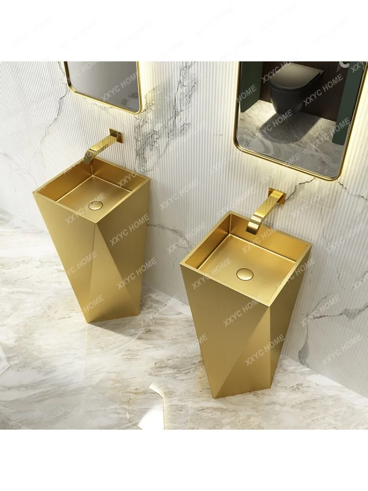 Pedestal Basin Integrated Column Wash Basin Balcony Floor Basin Bathroom Washbasin