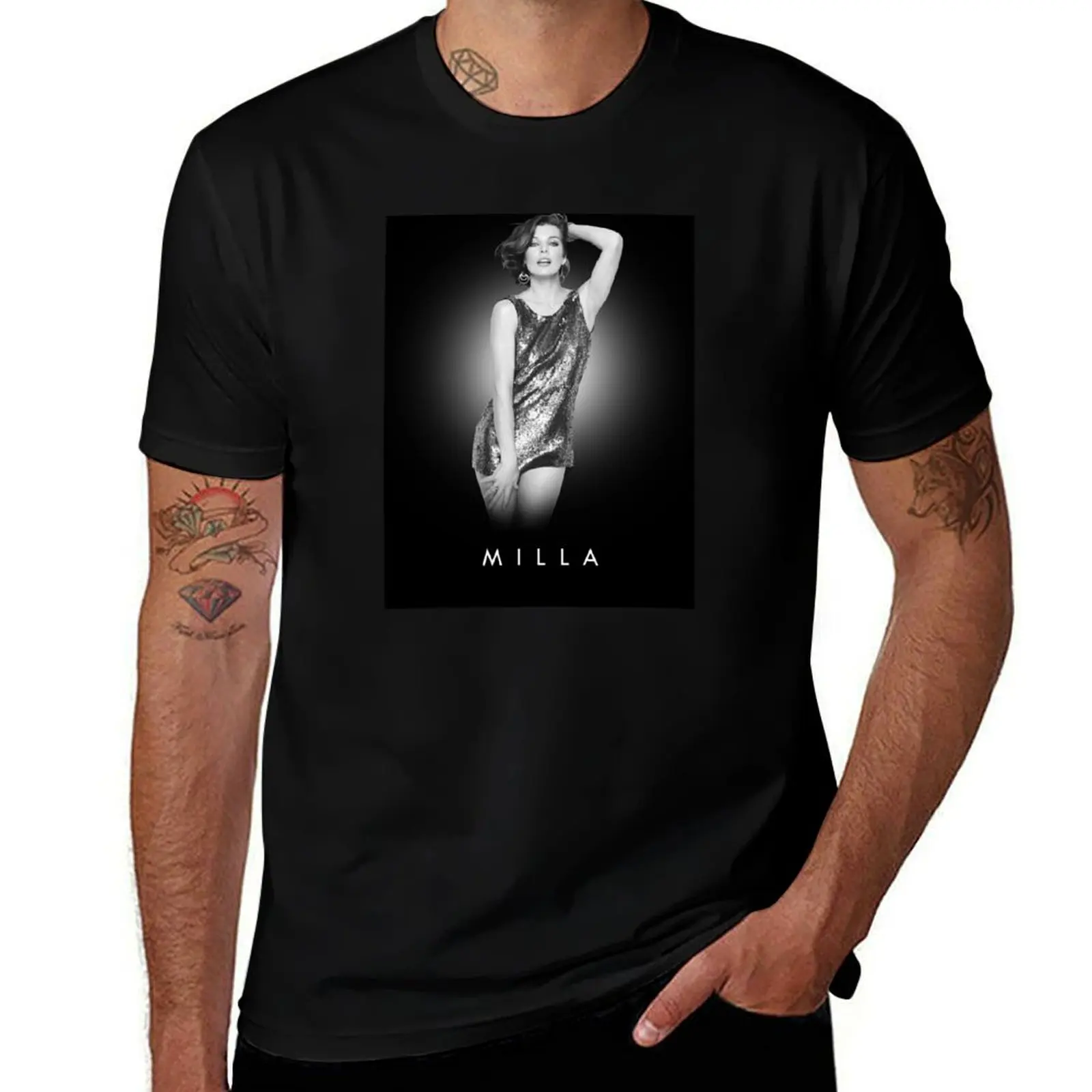 Milla Jovovich T-Shirt Basic Tee Shirt for Everyday Outfit
