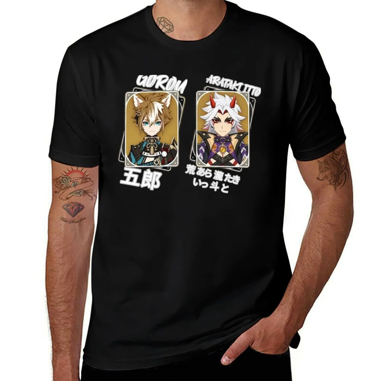 Arataki Itto And Gorou T-Shirt Soft Durable Cotton T-Shirt