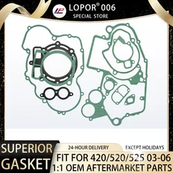 LOPOR 95.3mm Complete Motorcycle Engine Cylinder Crankcase Clutch Starter Generator Cover Gasket Set FOR 450 520 525 2003-2006