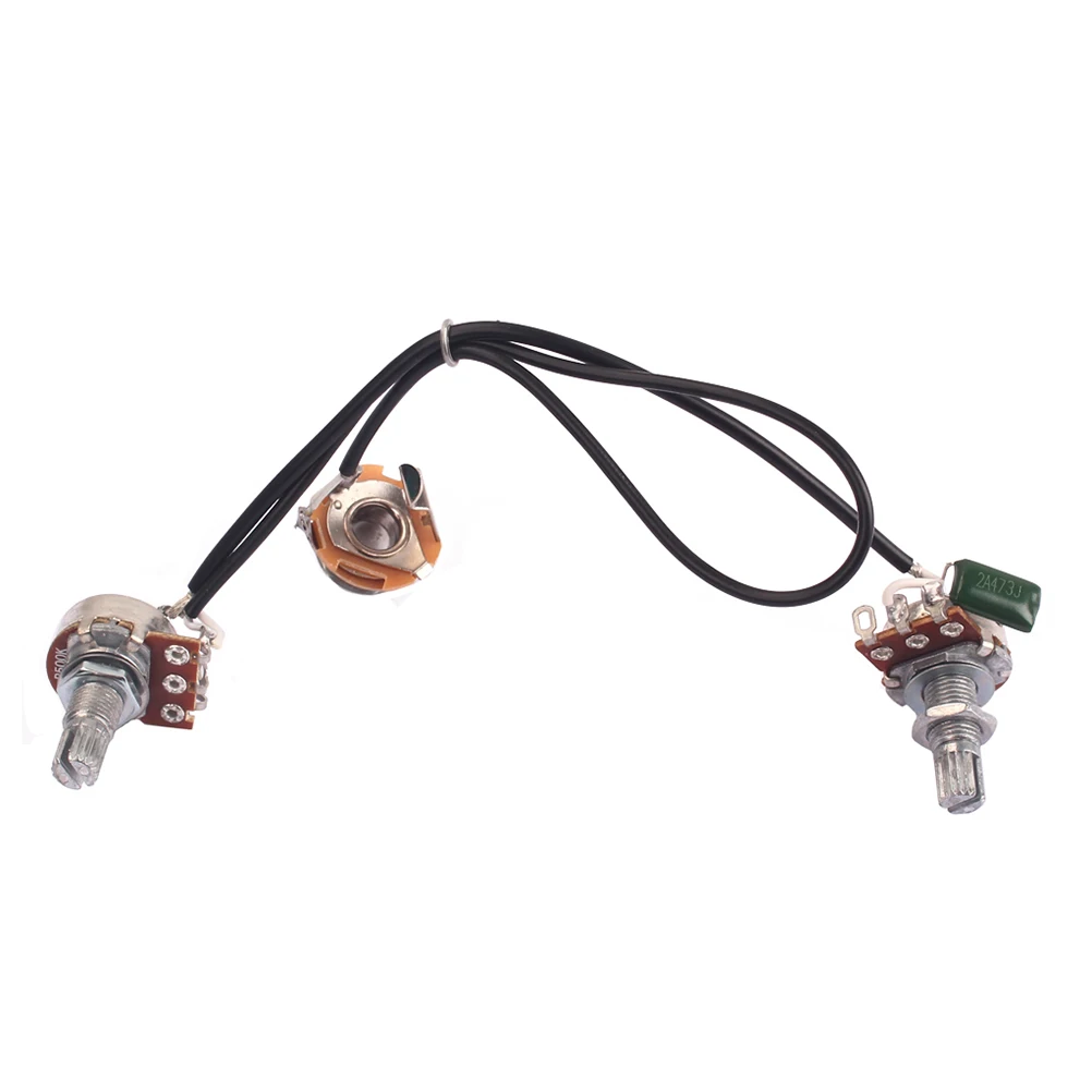 

3pcs A250K B500K Potentiometer Splined Volume Shaft Electric Guitar Bass Effect Tone Control Split Shaft Coarse