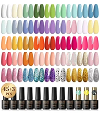 ROSALIND nail polish set 48Pcs Winter Fall Nails Soak Off Varnish UV Semi Permanent  top and base coat gel polish starter kit