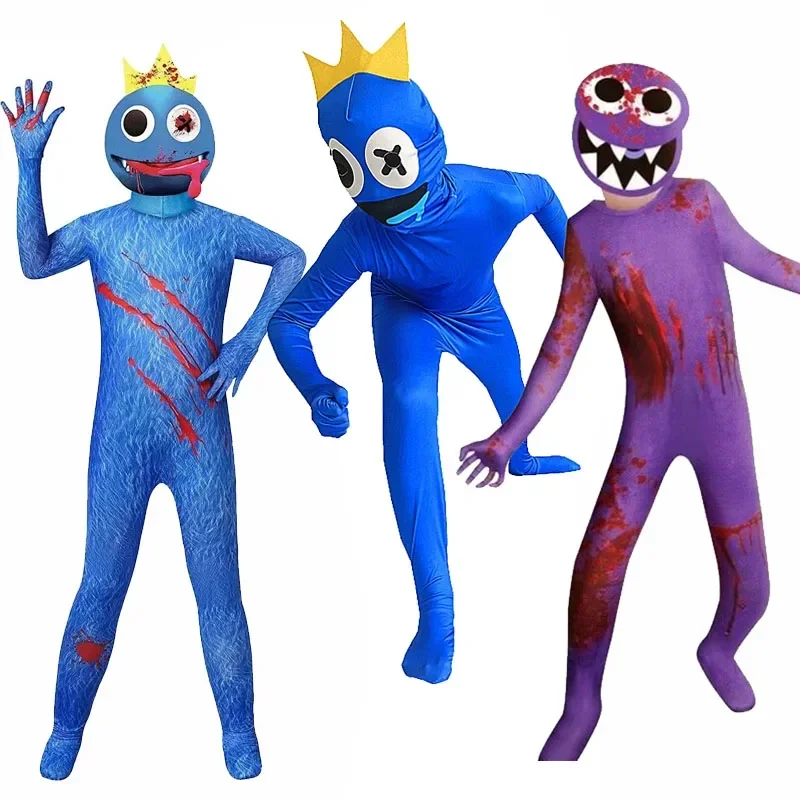 2022 neue Halloween-Kostüme Anime Regenbogen Freund Spiel Cosplay Kleidung Jungen Mädchen Bodysuit Cartoon Kinder Karneval Geburtstags geschenk