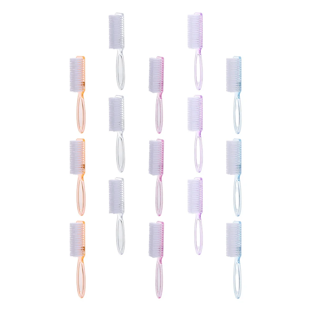 

15pcs Nail Brush Long Handle Durable Lightweight Easy To Use For Clean Nails Dust Removal Tool Nail Art Ash Cleaner