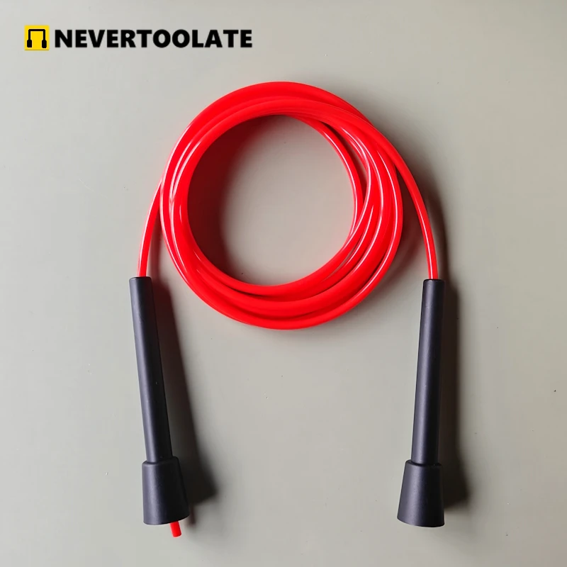 NEVERTOOLATE BOXING ROPE RA SHAPE HANDLE 5mm TPU MIXED PVC ALLOY rope strong handle no tangle long life with spare rope