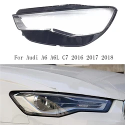 For Audi A6 A6L C7 PA 2016 2017 2018 front Car Headlight Cover Lens Shell Lampcover Lampshade Headlamp Light mask