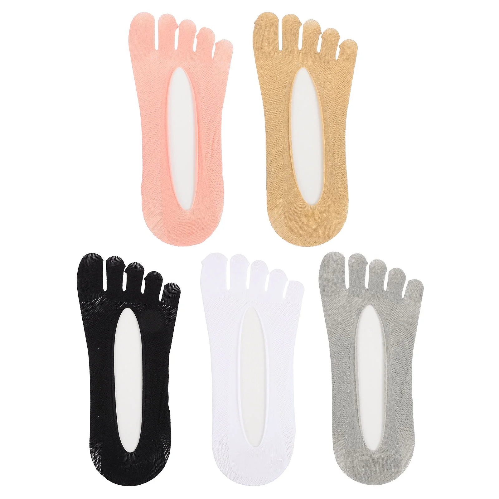 5 Pairs Toe Socks for Women Five Finger Clothing Fingers Summer Low Cut Nylon Miss