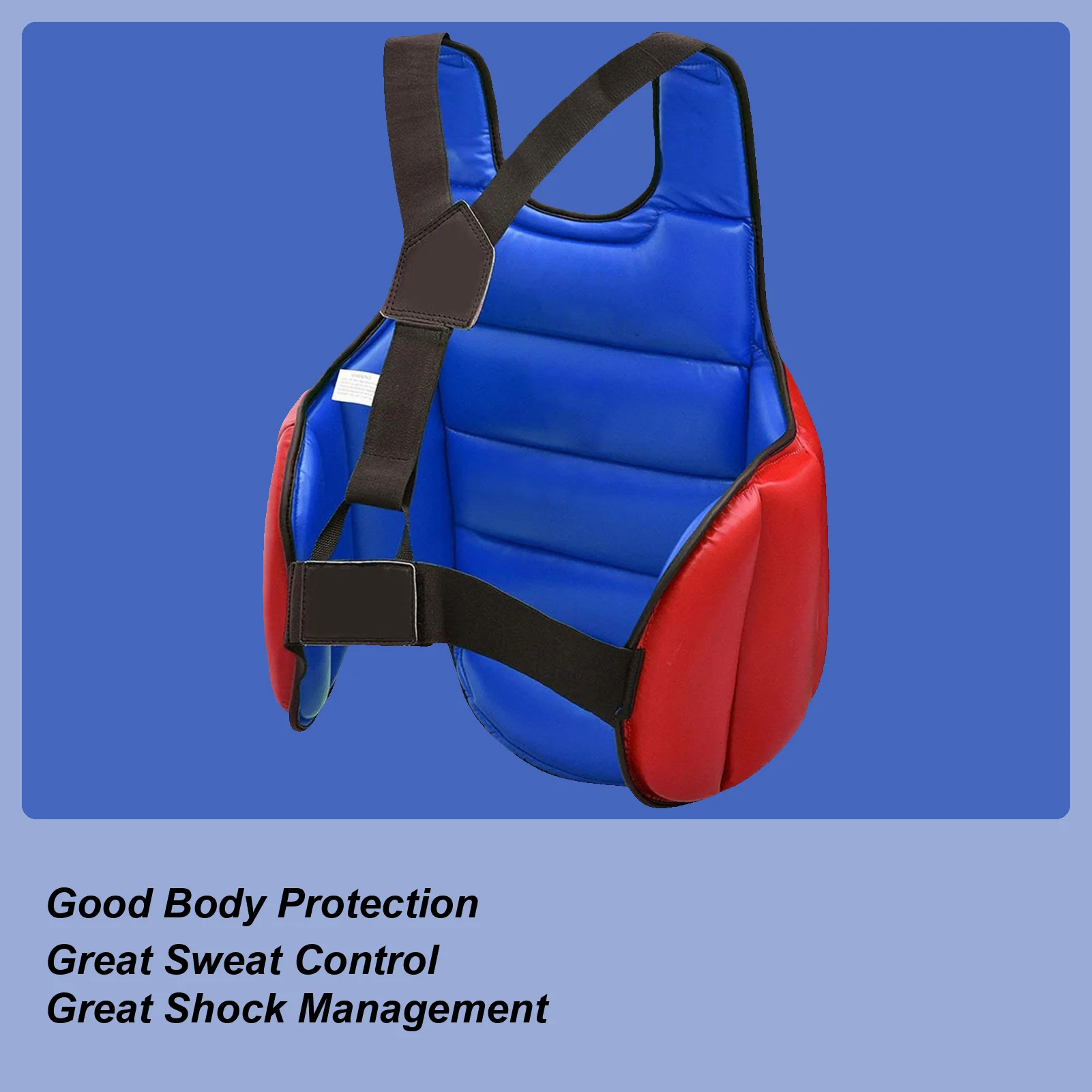 

Boxing Body Protector Reversible Kickboxing Chest Guard Breathable Adjustable Sparring Training Accessories For Combat Sports