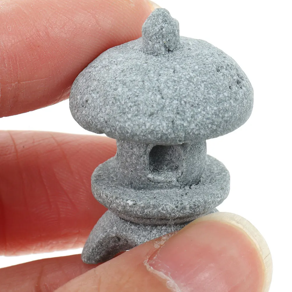 

Japanese Lantern Statue Miniature Zen Garden Decor Aquarium Landscaping Ornament Stone Figure Display Durability Reliable