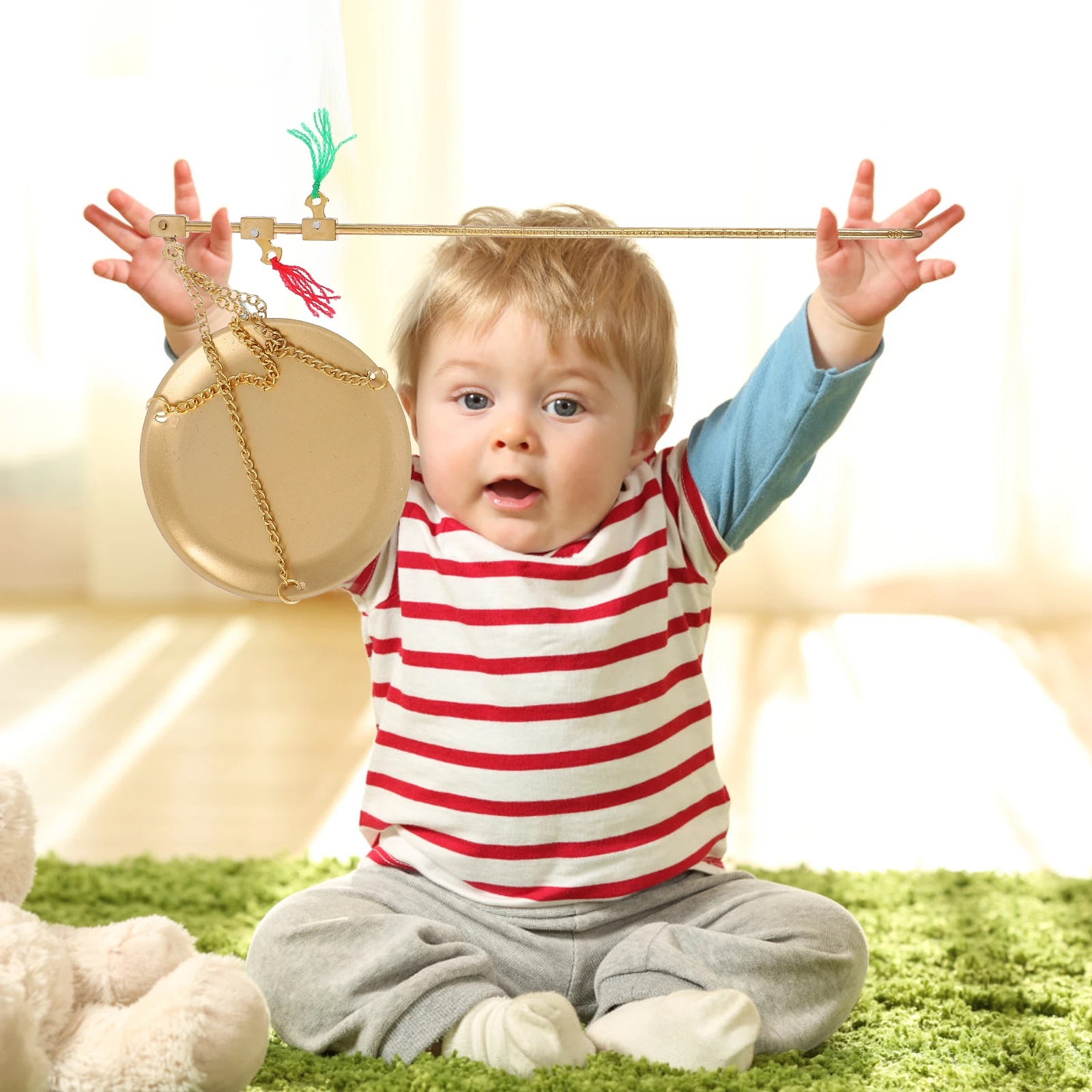 1pc Baby Grabbing Copper Plate Scale Chinese Medicine Gram Small Scale One-Year-Old Birthday Party Draw Lots Props For Kids
